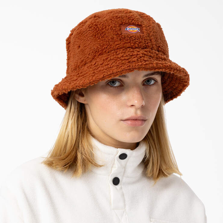 Red Chute Fleece Bucket Hat - Gingerbread Brown (IE) image number 3