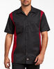 Two-Tone Short Sleeve Work Shirt - Black Red Tone &#40;BKER&#41;