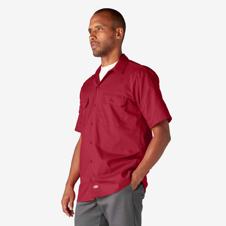 Short Sleeve Work Shirt - English Red (ER) image number 3