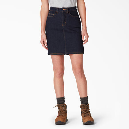 Women&#39;s Perfect Shape Denim Skirt - Rinsed Indigo Blue &#40;RNB&#41;