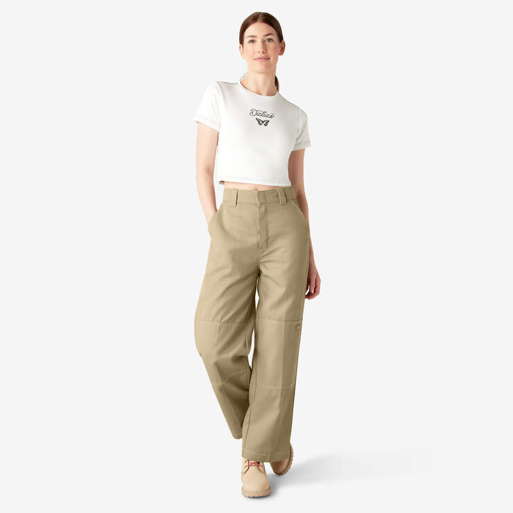 Women’s Relaxed Fit Double Knee Pants - Khaki (KH) image number 5