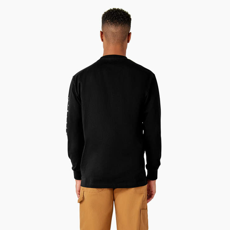 Long Sleeve Workwear Graphic T-Shirt - Black (KBK) image number 2