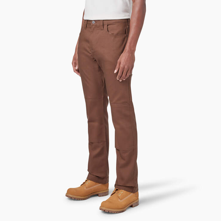 Slim Fit Duck Canvas Double Knee Pants - Timber Brown (TB) image number 3