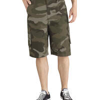 13" Relaxed Fit Bellowed Cargo Shorts - STONEWASH GREEN CAMO (SGBC)