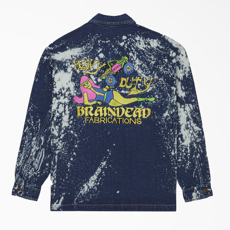 Brain Dead Bleached Denim Jacket - Bleached Indigo Blue &#40;BNB&#41;