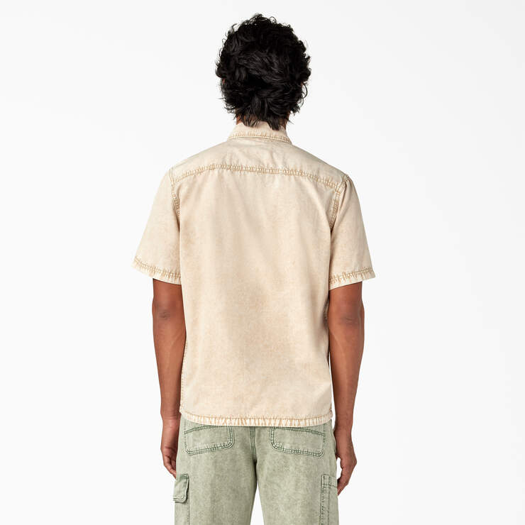 Newington Short Sleeve Shirt - Sandstone Overdyed Acid Wash (AWA) image number 2