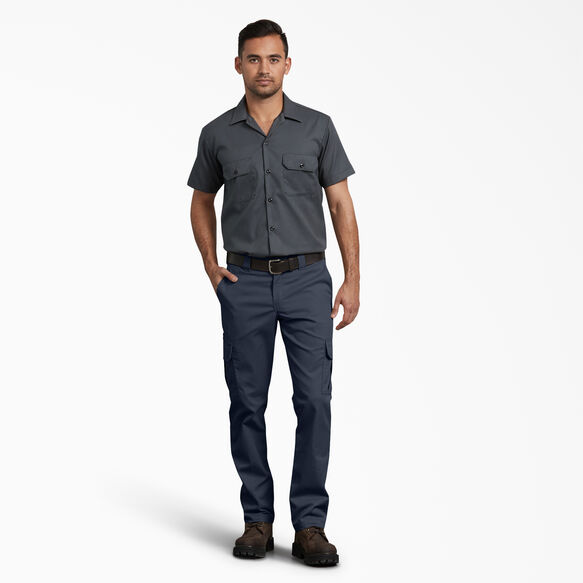 Slim Fit Straight Leg Cargo Pants - Dark Navy &#40;DN&#41;