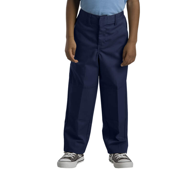 Boys' Relaxed Fit Straight Leg Double Knee Pants - Dark Navy (DN) image number 1