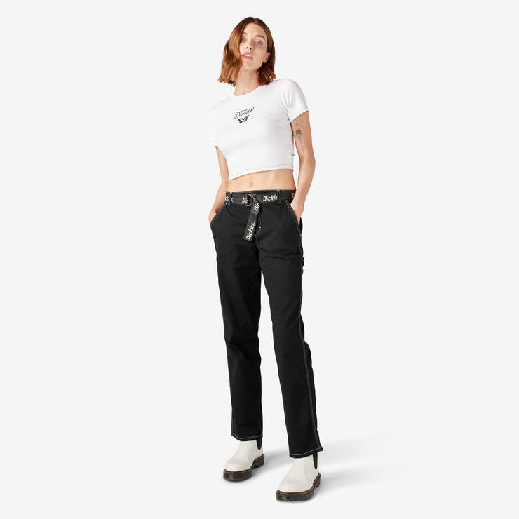 Women's Relaxed Fit Carpenter Pants - Black (BKX) image number 5