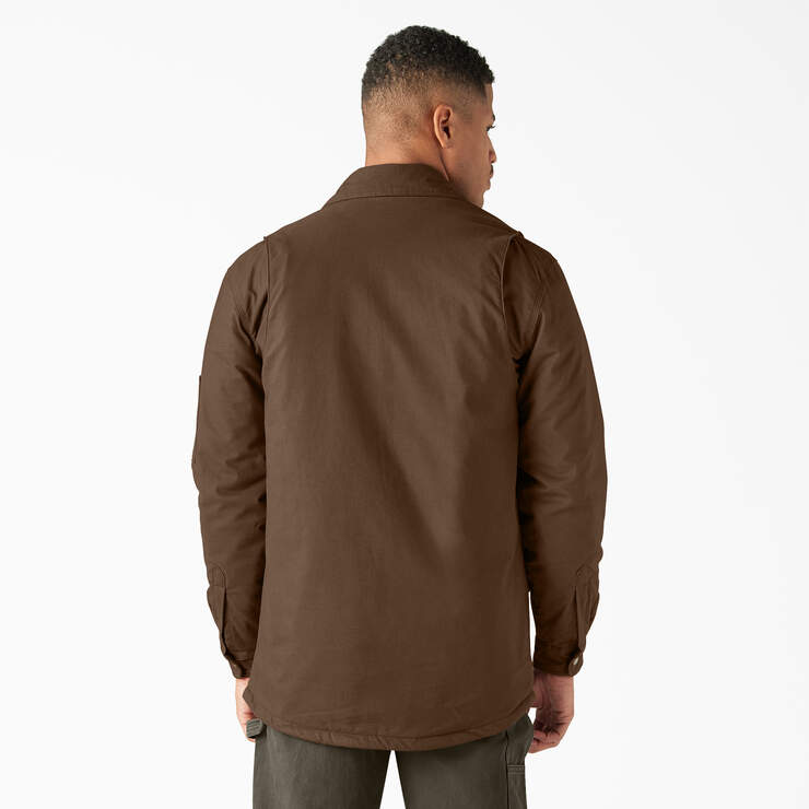 Water Repellent Fleece-Lined Duck Shirt Jacket - Timber Brown (TB) image number 2