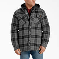 Flannel Hooded Shirt Jacket - Slate Graphite Plaid (SGP)