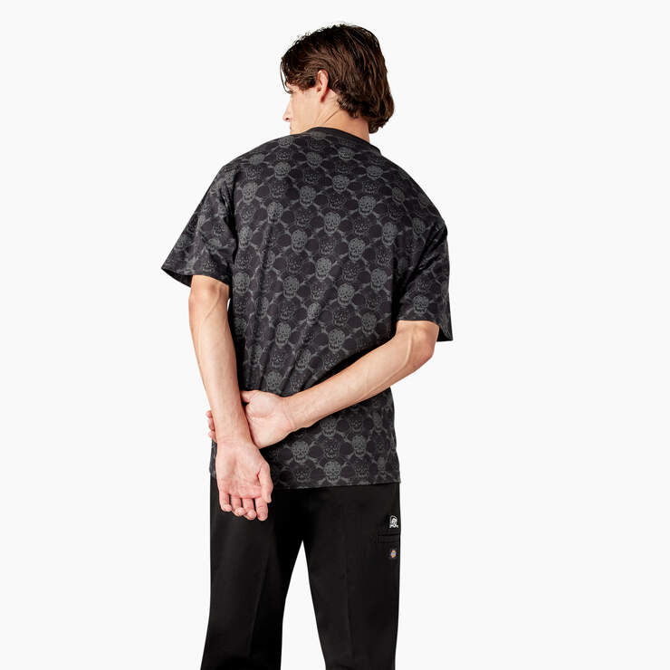 Louis Vuitton Men's Black Cotton Allover Logos Printed T-Shirt L