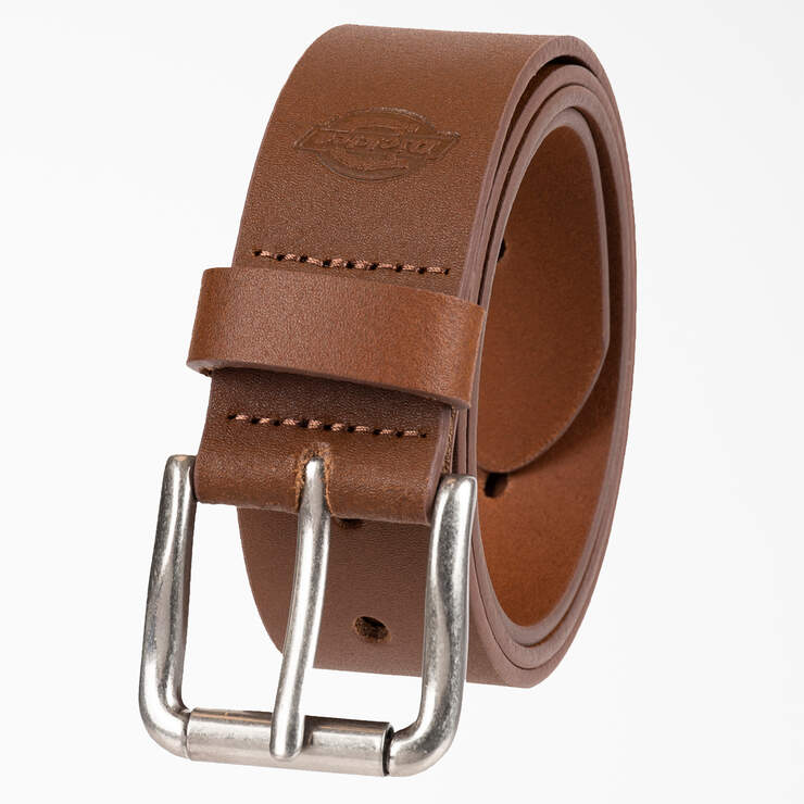 Women's Perforated Leather Belt - Dark Tan (DT) image number 3