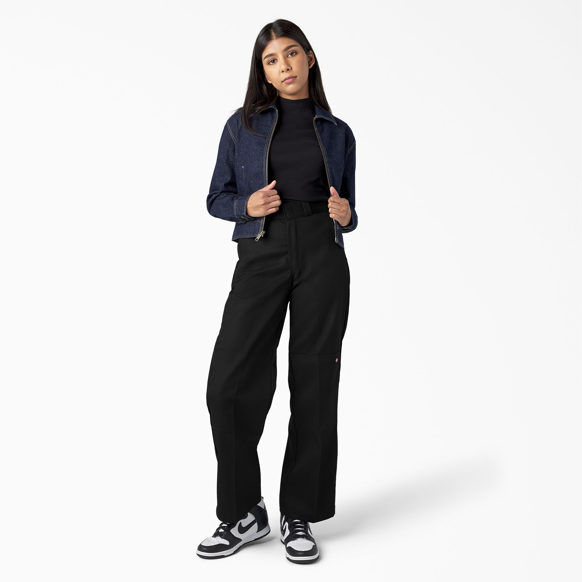 Black dickies work pants womens discount