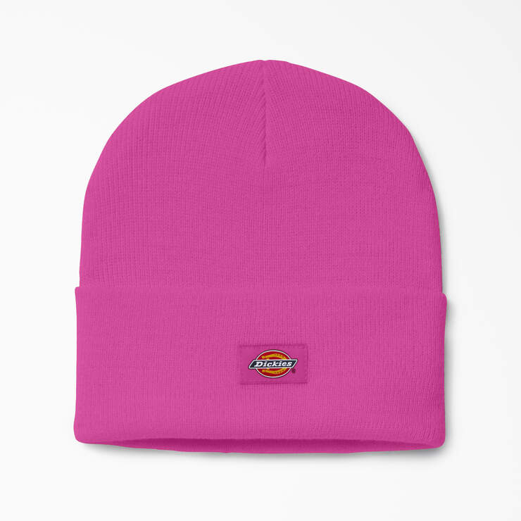 Cuffed Knit Beanie - Neon Pink (NK) image number 1