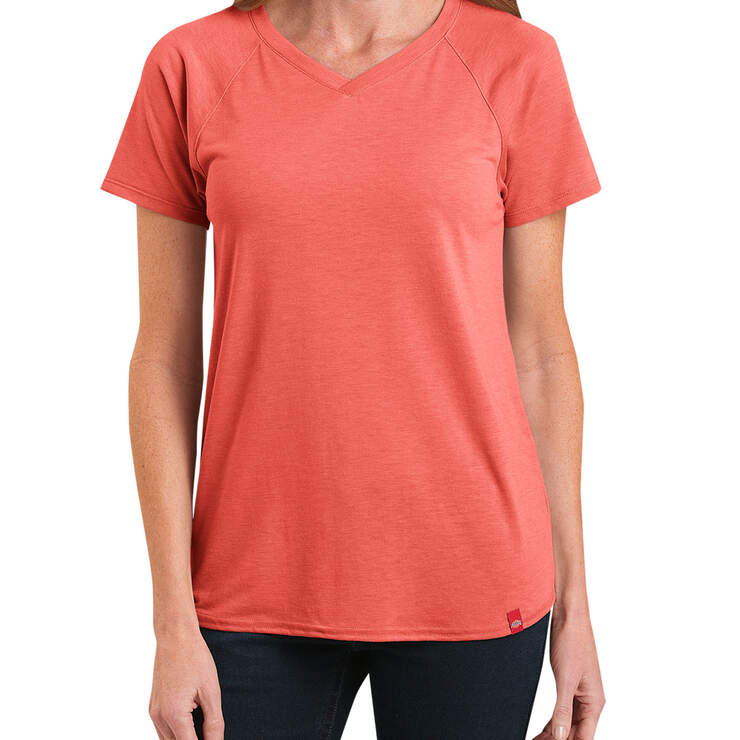 Women's Short Sleeve Knit T-Shirt - Coral Fusion Heather (OOH) image number 1