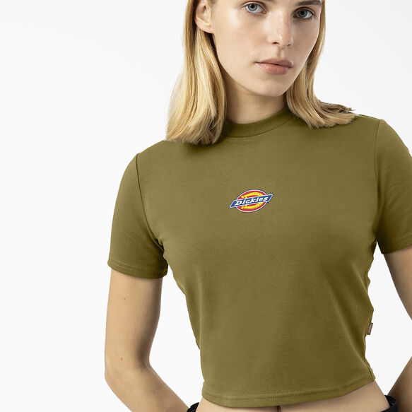 Women&#39;s Maple Valley Logo Cropped T-Shirt - Green Moss &#40;G2M&#41;