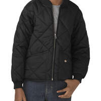 Boys' Quilted Nylon Jacket, 8-20 - Black (BK)