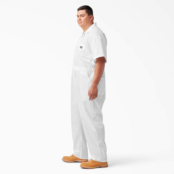 Short Sleeve Coveralls - White (WH) image number 6