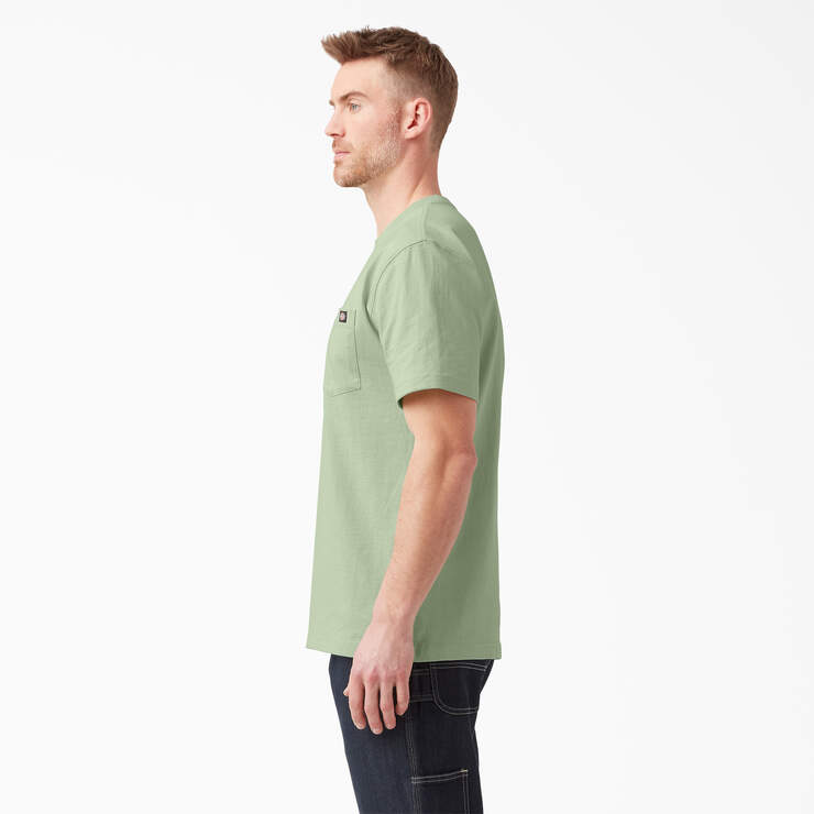 Heavyweight Short Sleeve Pocket T-Shirt - Celadon Green (C2G) image number 3