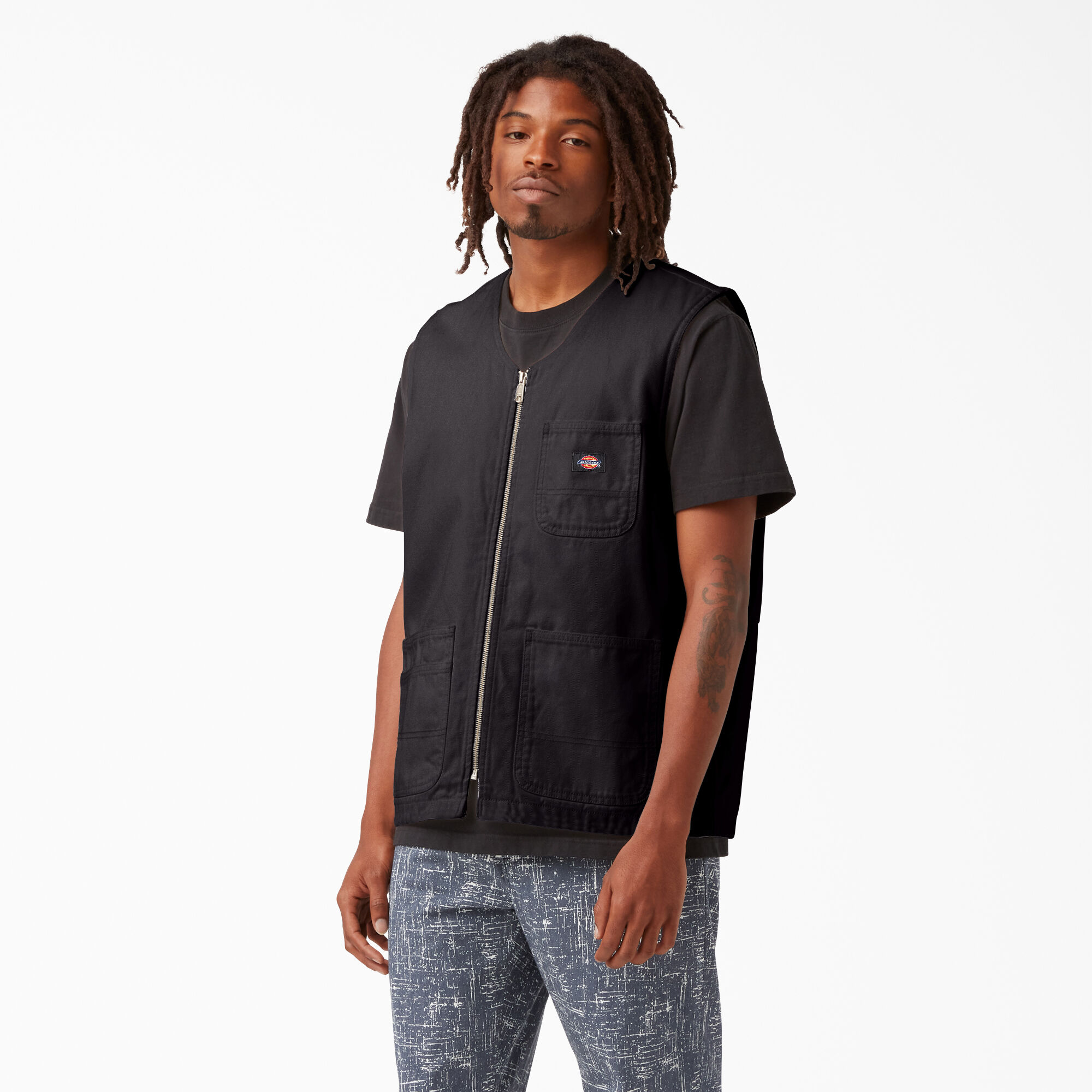 Stonewashed Duck Carpenter Vest Dickies US