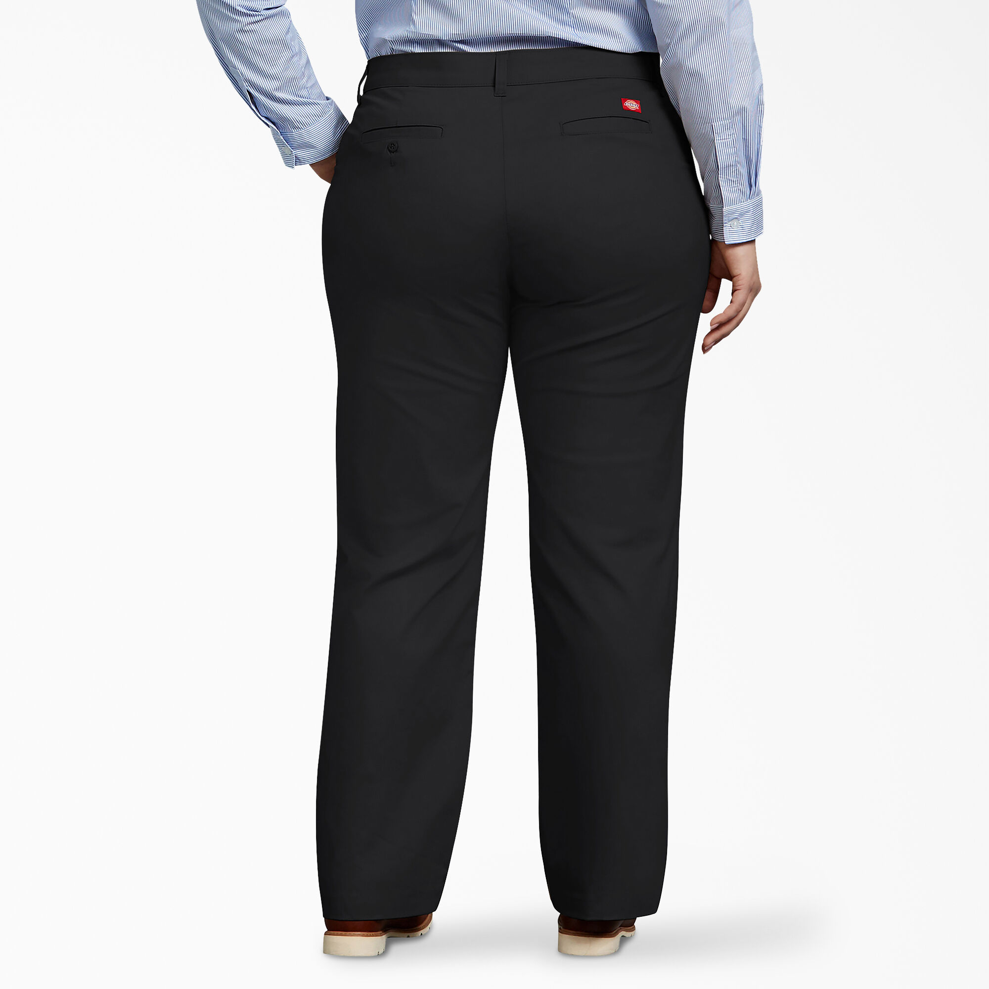 Dickies Women's Work School Uniform Flat Front Twill Pant Color CHARCOAL FP221CH 