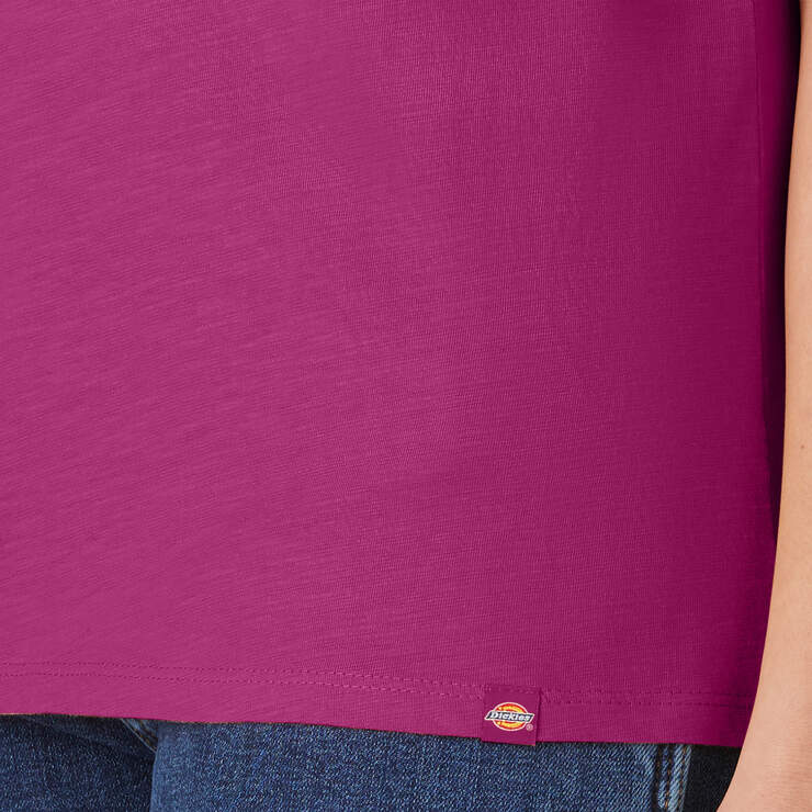 Women's Short Sleeve V-Neck T-Shirt - Festival Fuchsia (F2F) image number 5