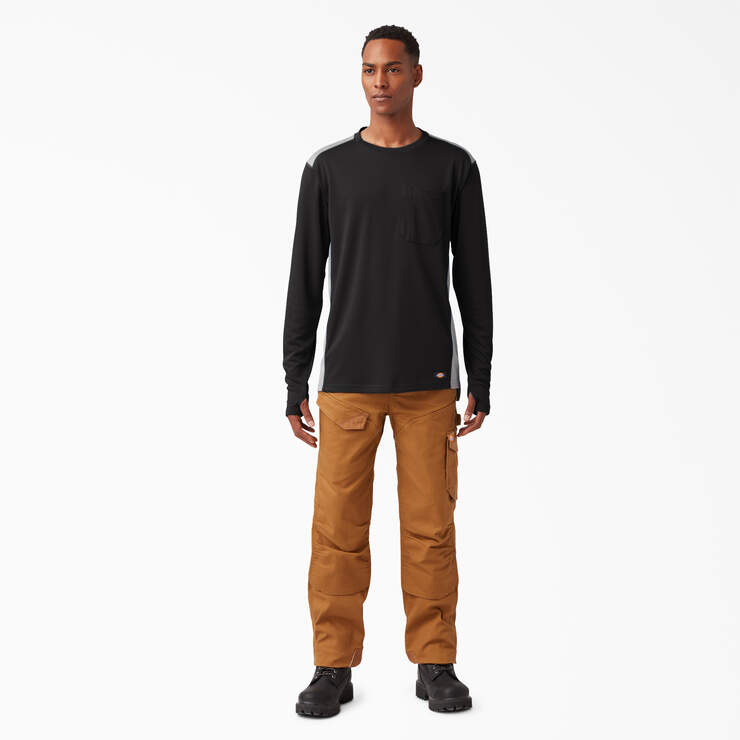 Temp-iQ® 365 Long Sleeve Pocket T-Shirt - Black (KBK) image number 4