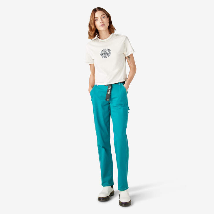 Women's Relaxed Fit Carpenter Pants - Deep Lake (DL2) image number 5