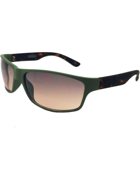 Green Tortoise Rectangular Polarized Sunglasses, 63mm - DESERT SAGE (DSG)