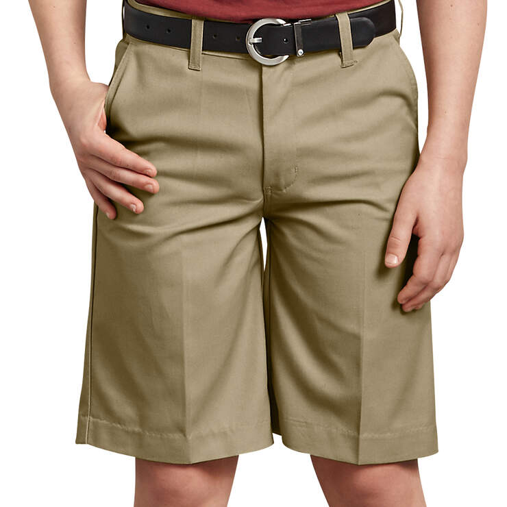 Boys' FlexWaist® Flat Front Shorts, 4-7 - Khaki (KH) image number 1