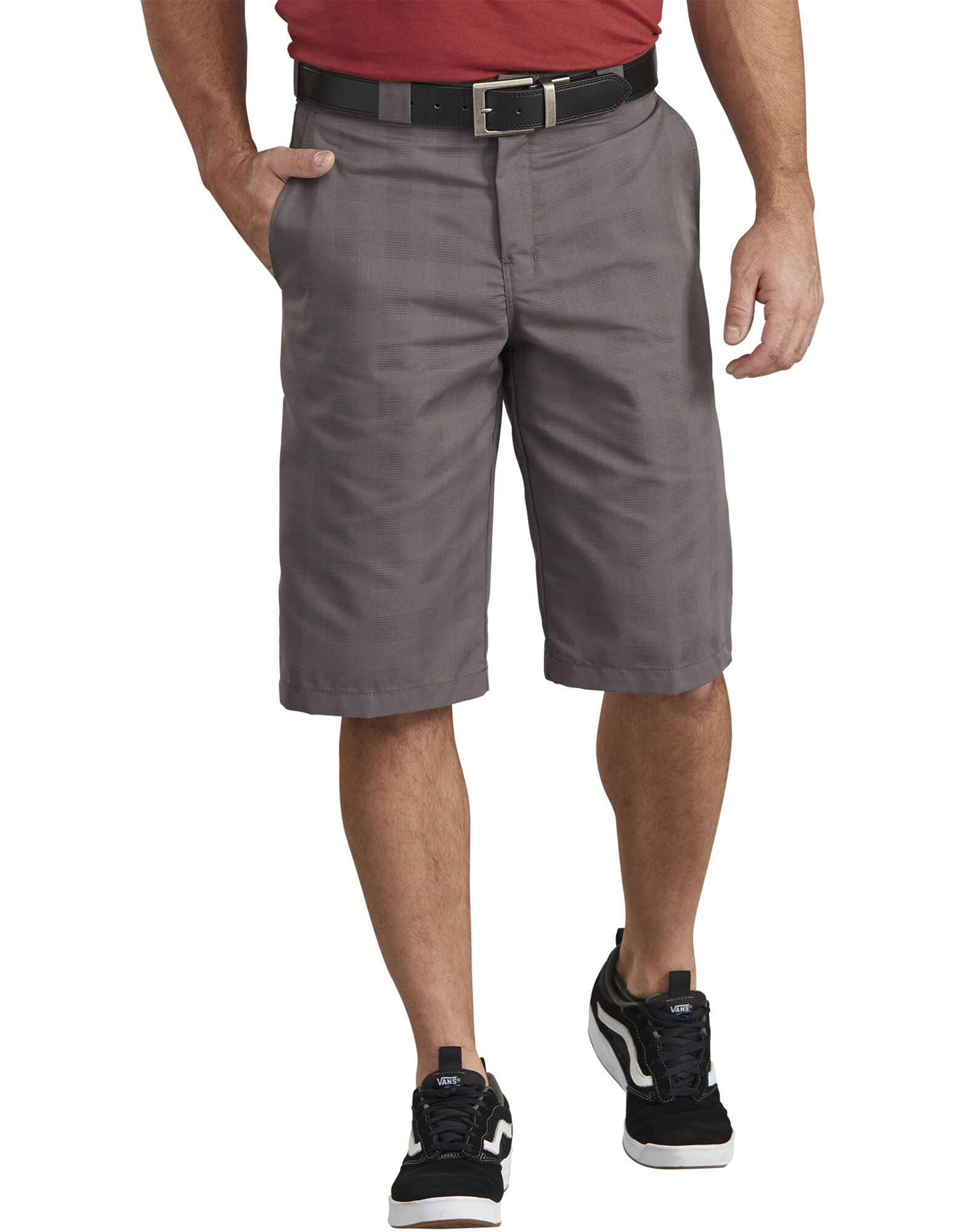 grey work shorts