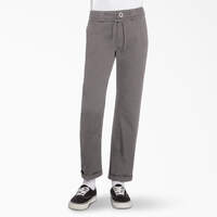 Boys' FLEX Skinny Shoelace Belt Trouser Pants - Charcoal Gray (CH)