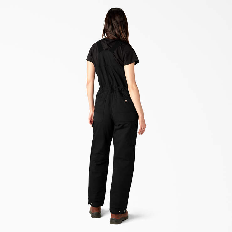 Women’s Regular Fit Insulated Bib Overalls - Black (BKX) image number 2