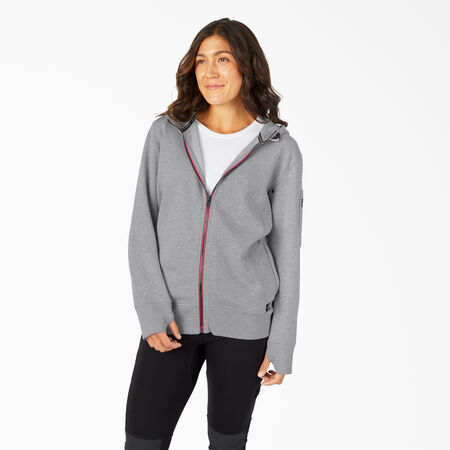 Women&#39;s Performance Workwear Full Zip Fleece Hoodie - Heather Gray &#40;HG&#41;