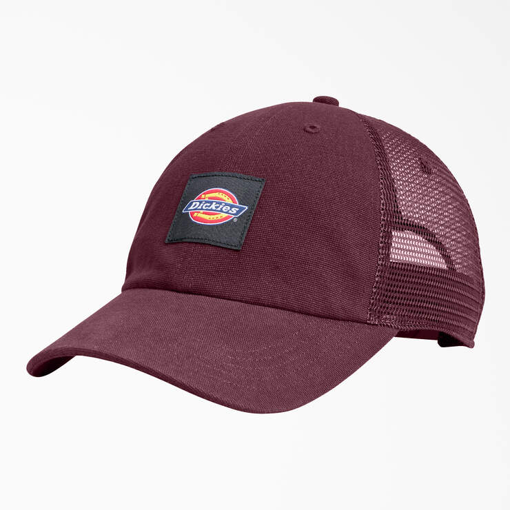 Canvas Trucker Hat - Burgundy (BY) image number 1