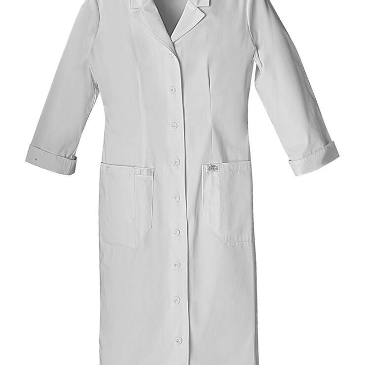 Women's EDS Signature Button Front Scrubs Dress - White (DWH) image number 1