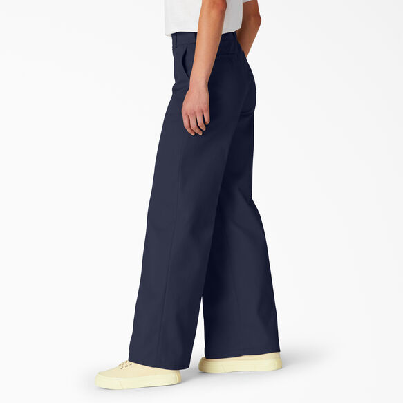 Women&#39;s Stonewashed Wide Leg Work Pants - Ink Navy &#40;IK&#41;