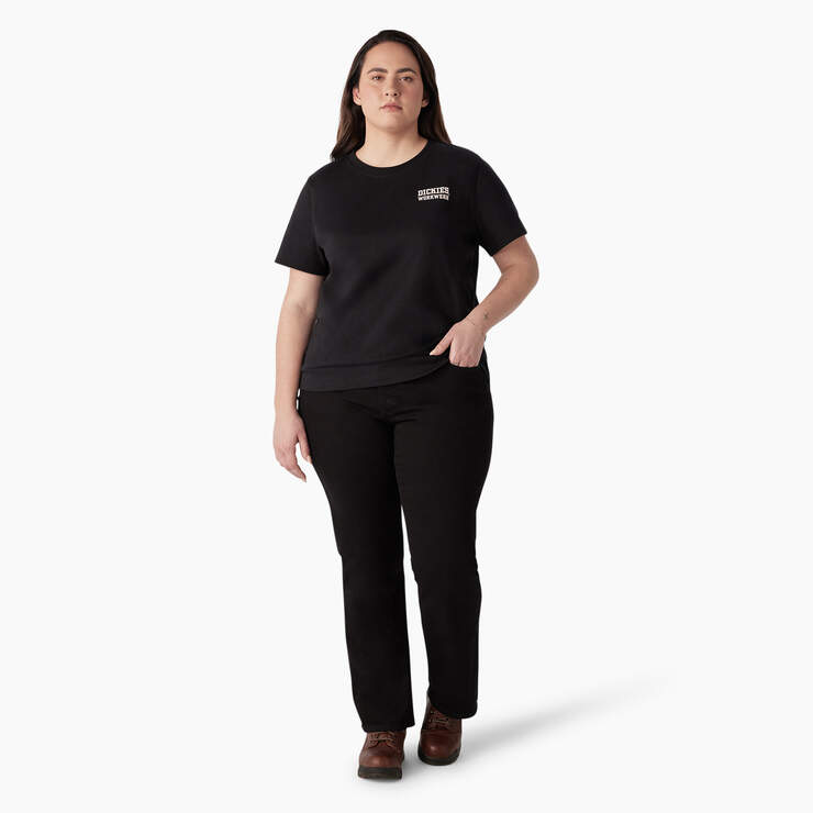 Women's Plus Heavyweight Workwear Graphic T-Shirt - Black (KBK) image number 4