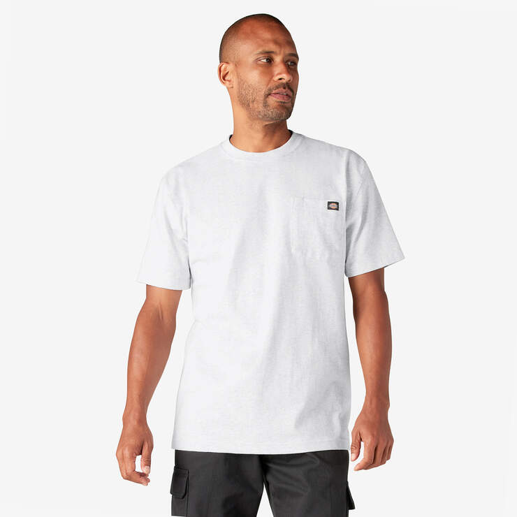 Heavyweight Short Sleeve Pocket T-Shirt - Ash Gray (AG) image number 1