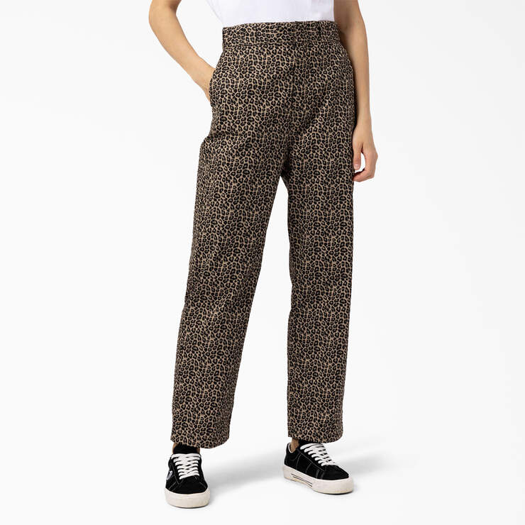 Women's Silver Firs Cropped Pants - Leopard Print (LPT) image number 1