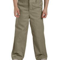 Girls'  Flat Front Pants, 4-6 - Khaki (KH)
