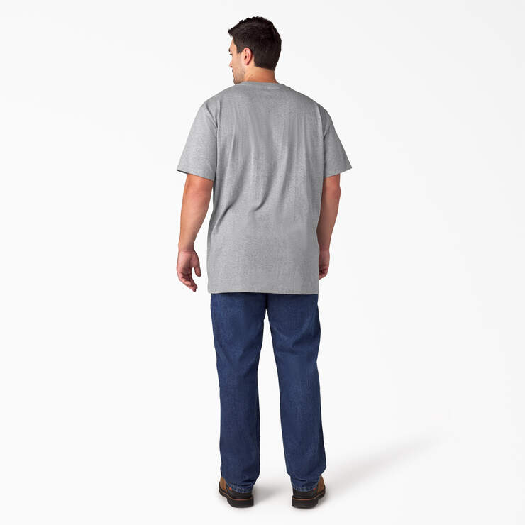 Heavyweight Short Sleeve Pocket T-Shirt - Heather Gray (HG) image number 10