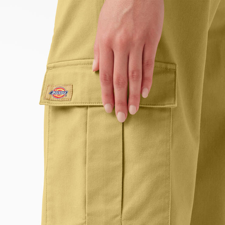 Women's Regular Fit Cargo Pants - Stonewashed Dark Khaki (S2K) image number 6