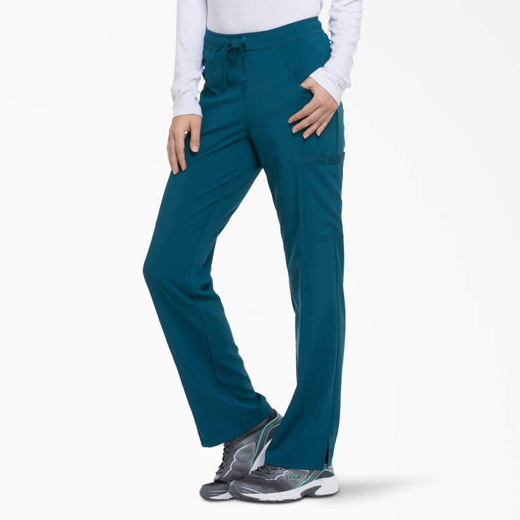 Women's EDS Essentials Contemporary Fit Scrub Pants - Caribbean Blue (CRB) image number 3