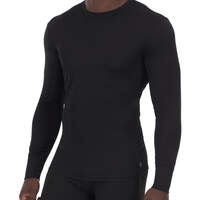 Men's Lightweight Long Johns Thermal Underwear Top - Black (BK)