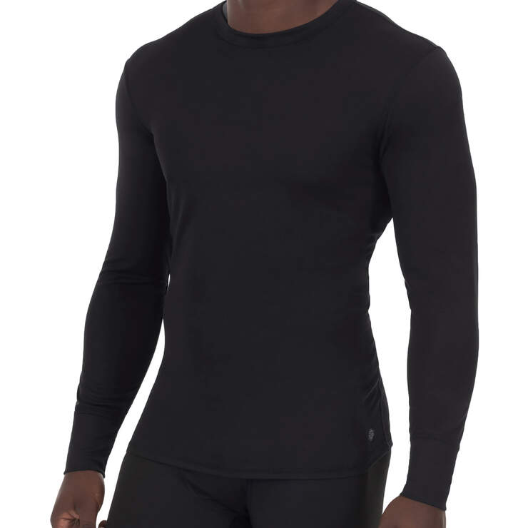 Men's Lightweight Long Johns Thermal Underwear Top - Black (BK) image number 1