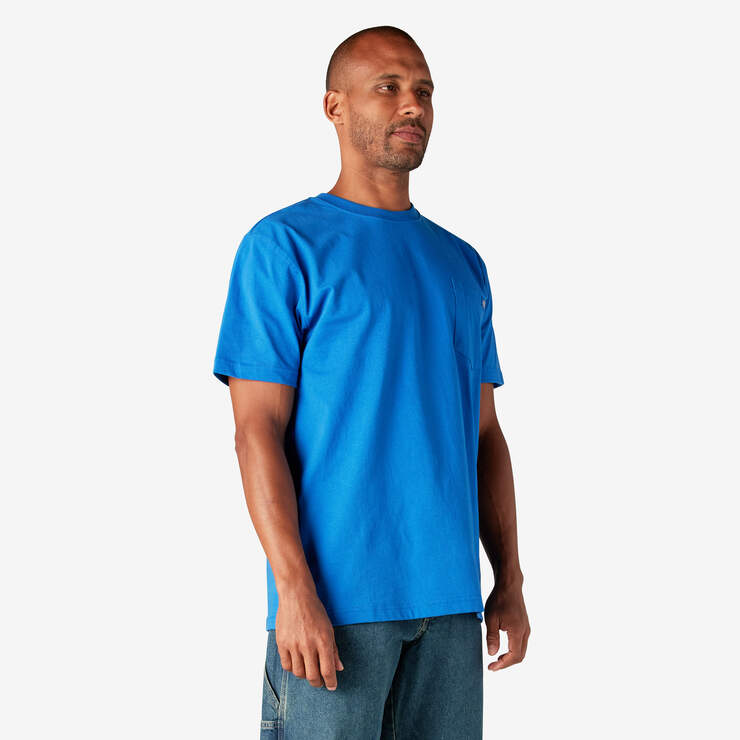 Heavyweight Short Sleeve Pocket T-Shirt - Royal Blue (RB) image number 4