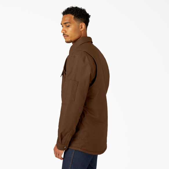 Water Repellent Fleece-Lined Duck Shirt Jacket - Timber Brown &#40;TB&#41;
