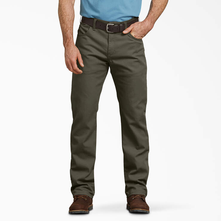 Regular Fit Duck Pants - Stonewashed Moss Green (SMS) image number 1